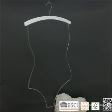 White Wooden Chrome Wire Swimwear Hanger for Bikini